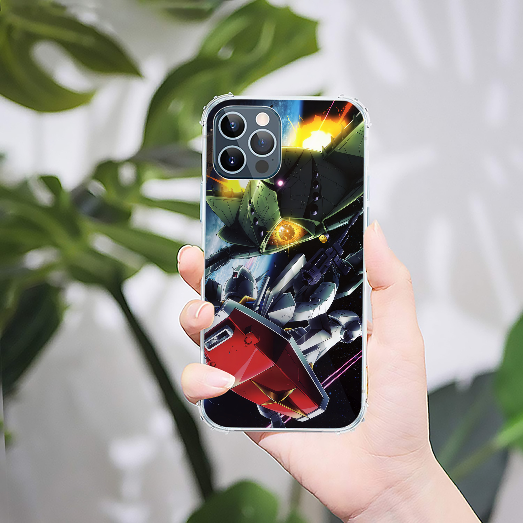 （画像用） 機動戦士ガンダム Mobile Suit Gundam 【iPhone 12シリーズ対応】透明スマホケース（クリアソフトケース）